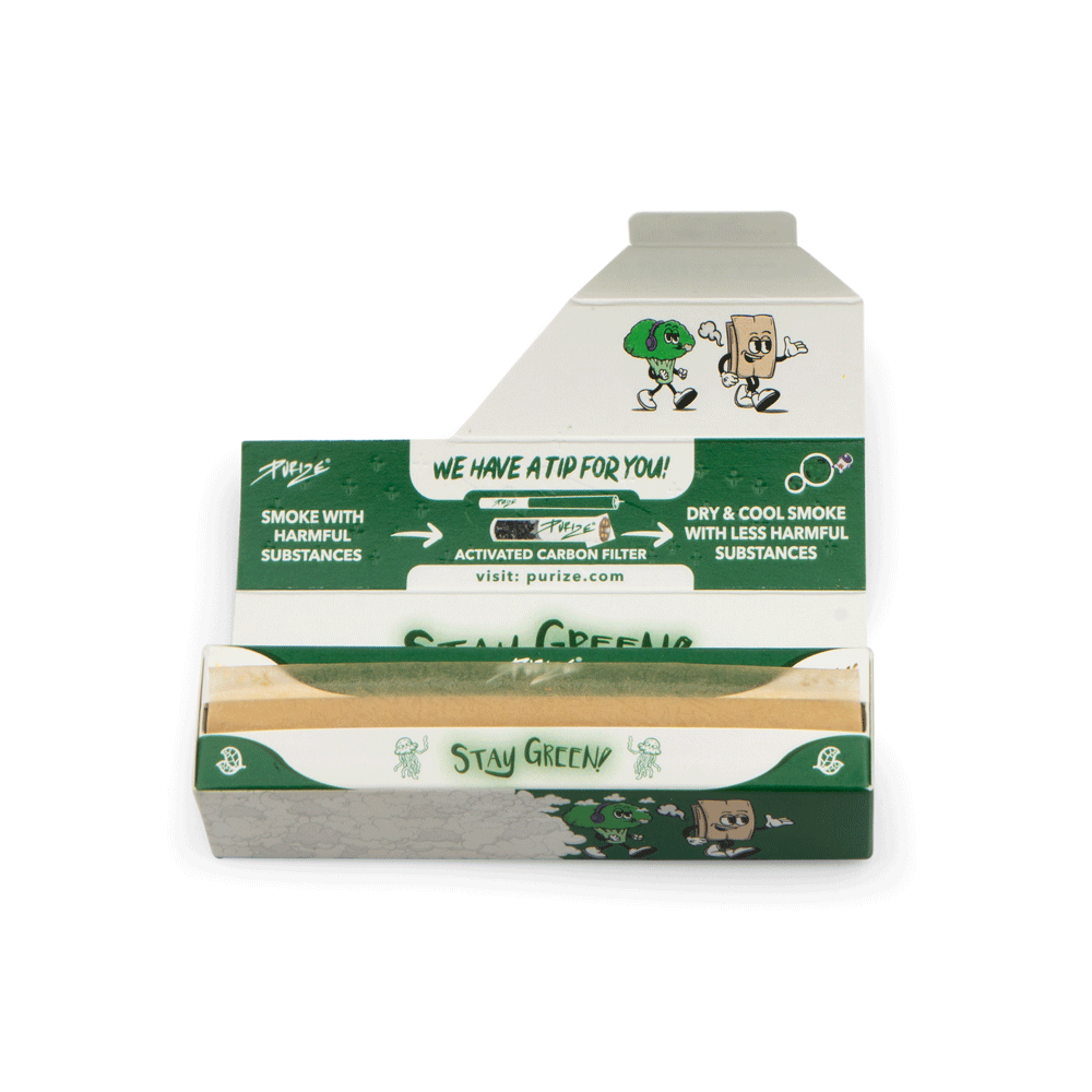 Purize King Size Slim 420 rullepapir 420 ark ubleket