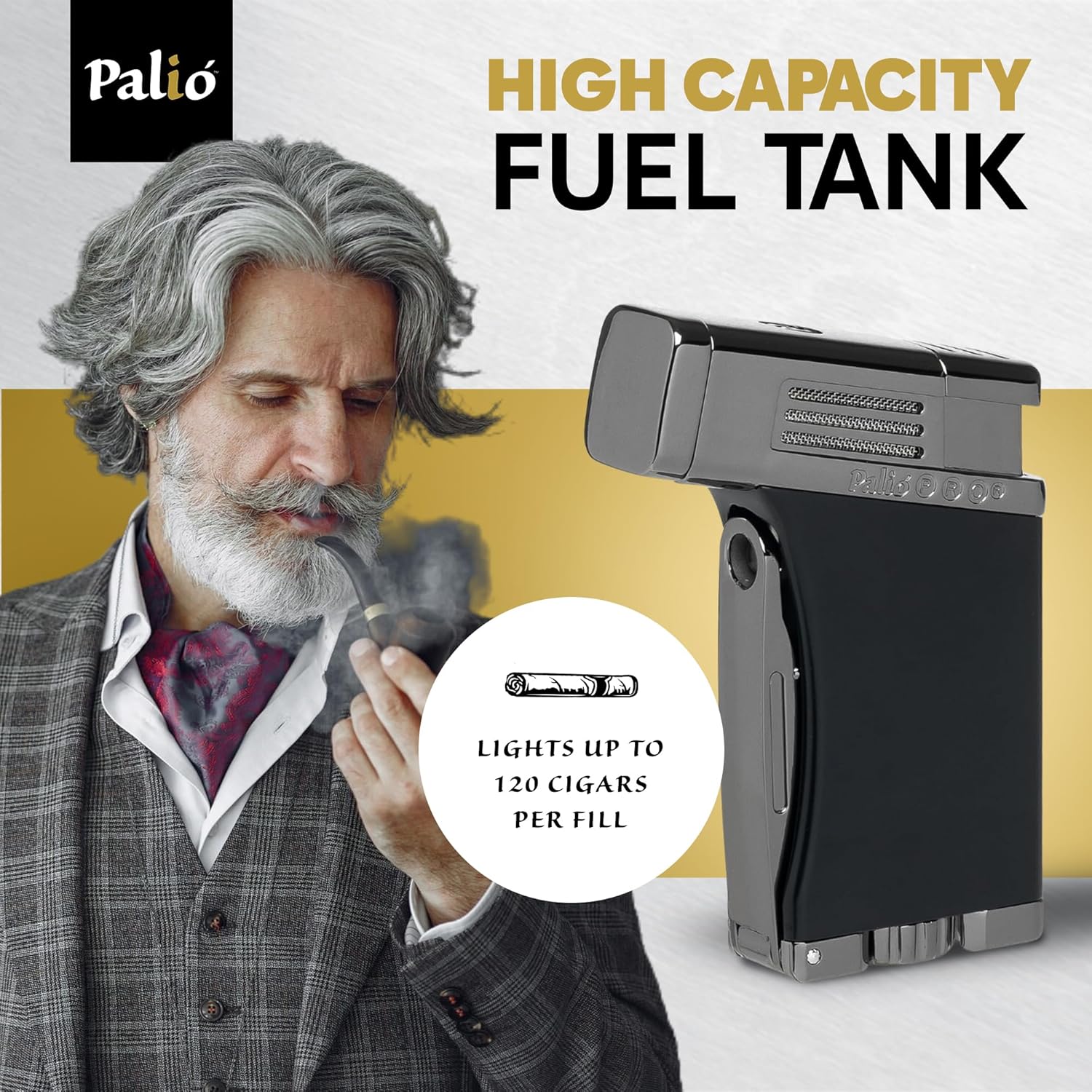 Palió PRO Scorpius sigarlighter svart single-jet med punch