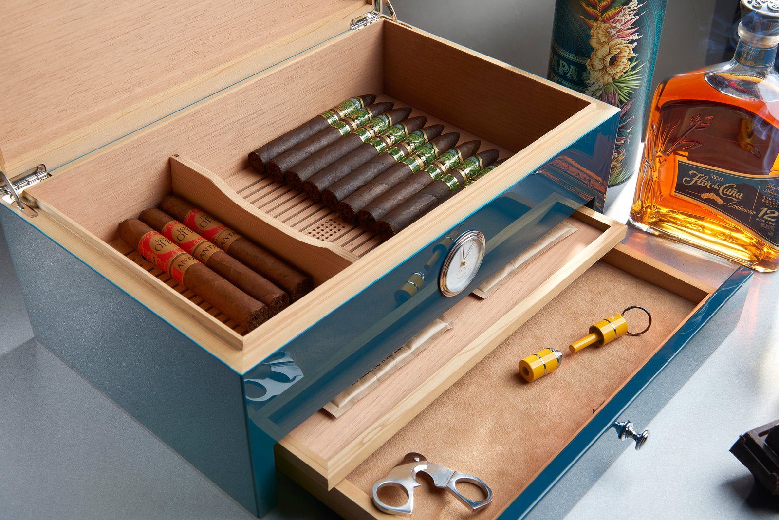 Morici Roma Special Club Edition humidor lyseblå 100