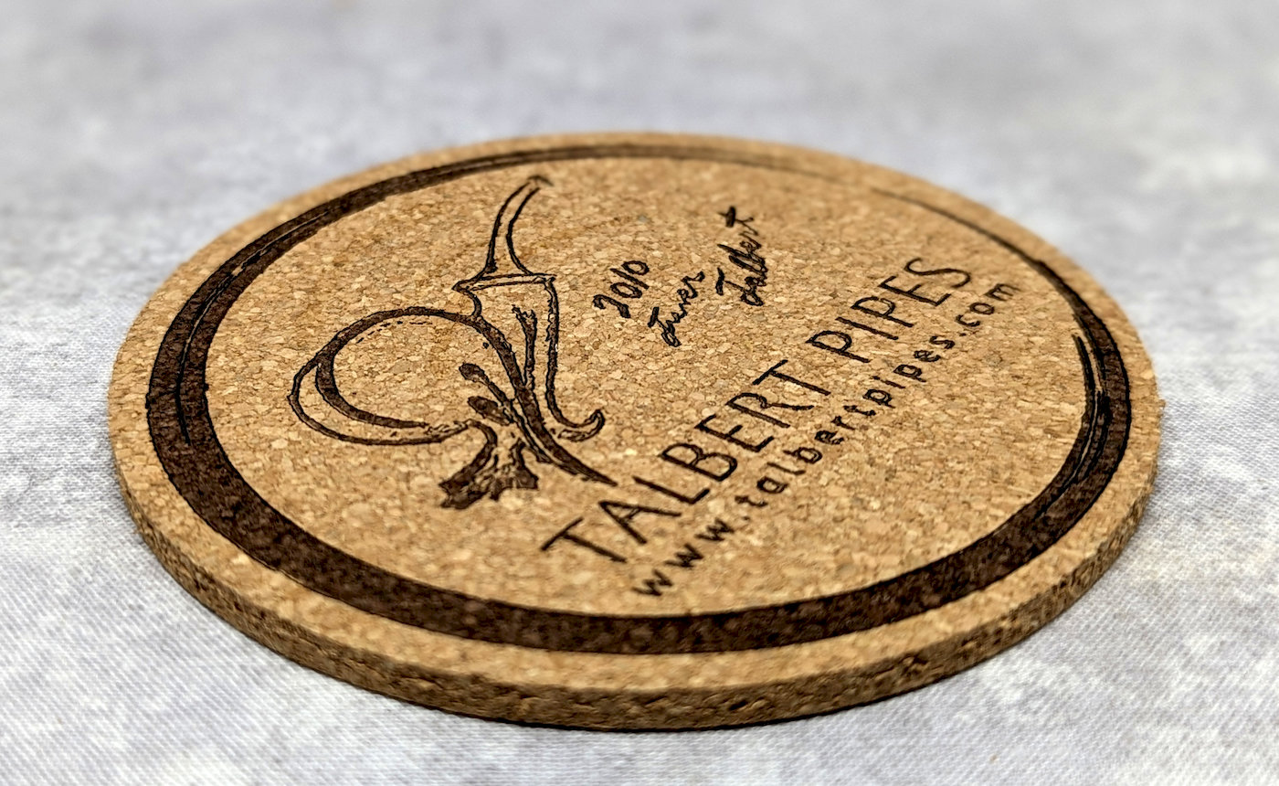 Talbert Sketch Coaster brikke pipeskisse signert