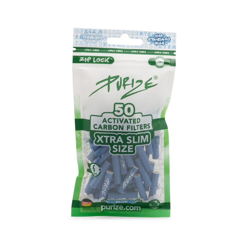 Purize XTRA Slim Size aktivkullfilter 6 mm 50 stk pose