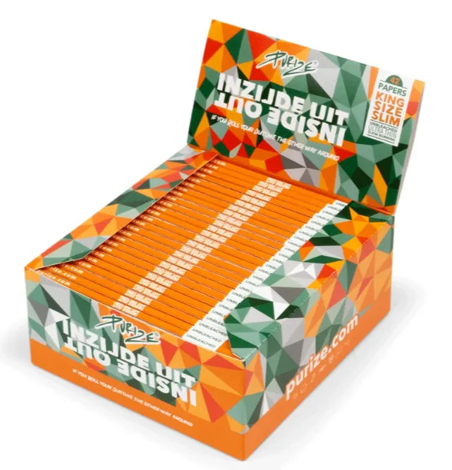 Purize King Size Slim Inside Out rullepapir 50 pk ubleket
