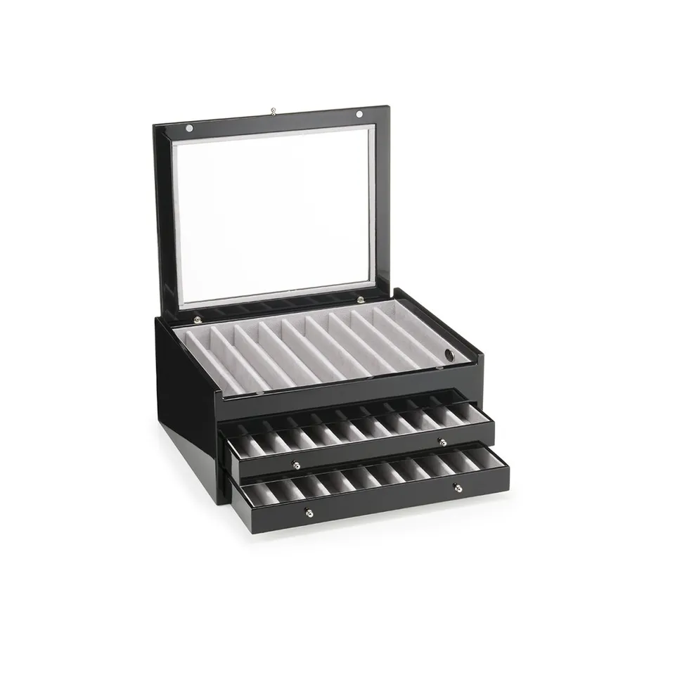 Morici Firenze Scatola Nera 3 skuffer oppbevaringsboks glass