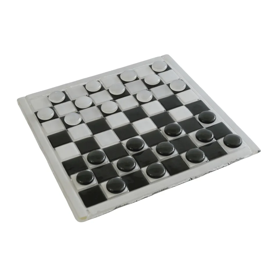 Mastro de Paja Dama Checkers damspill 27 cm unikat tre