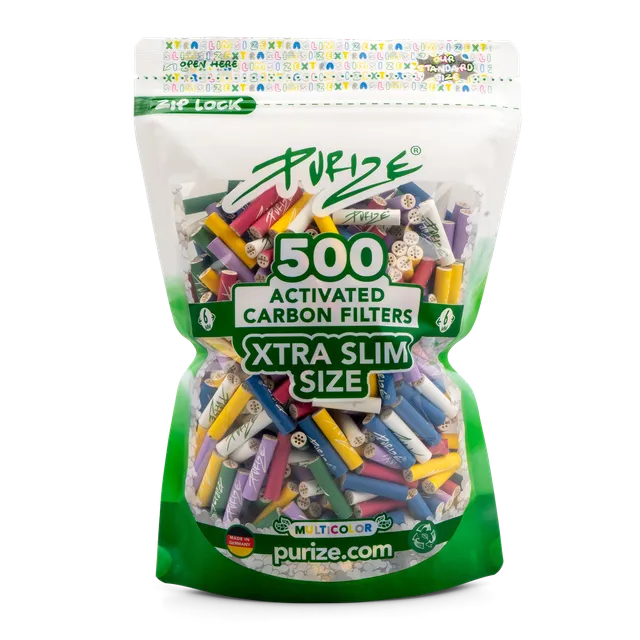 Purize XTRA Slim kullfilter 6 mm mix 500 stk nøytral smak