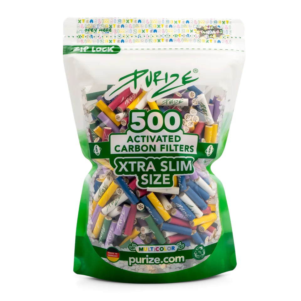 Purize XTRA Slim kullfilter 6 mm mix 500 stk nøytral smak