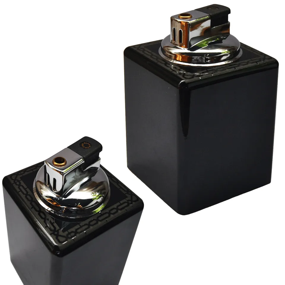 Mastro de Paja bordlighter svart lakk 6x6x10 cm