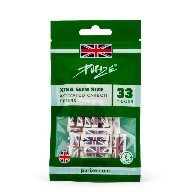 Purize Xtra Slim kullfilter 6mm 33 stk UK