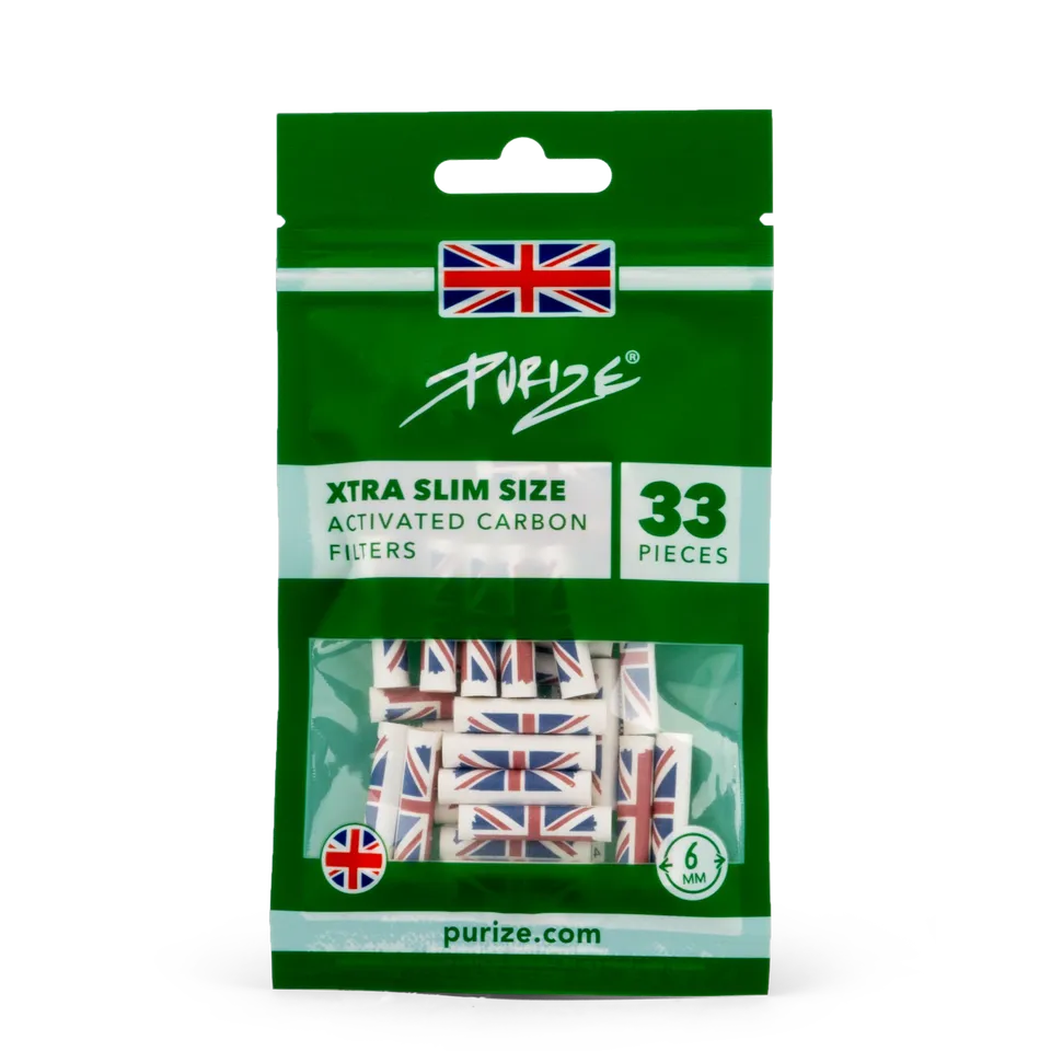 Purize Xtra Slim kullfilter 6mm 33 stk UK