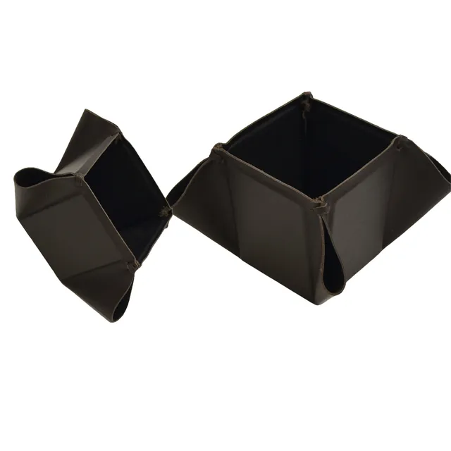 Mastro de Paja penneholder skinn 8x8x10 cm