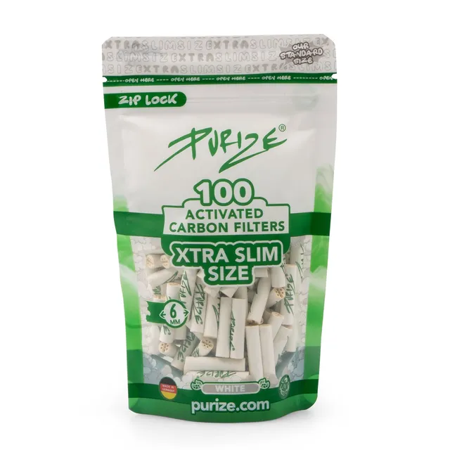 Purize Xtra Slim kullfilter 6 mm 100 stk keramikk