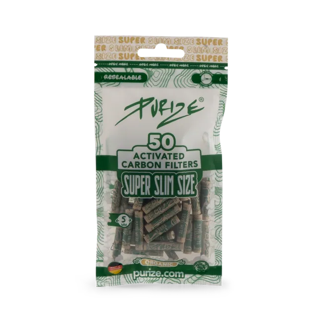 Purize Super Slim Organic kullfilter 50 stk 5,5 mm