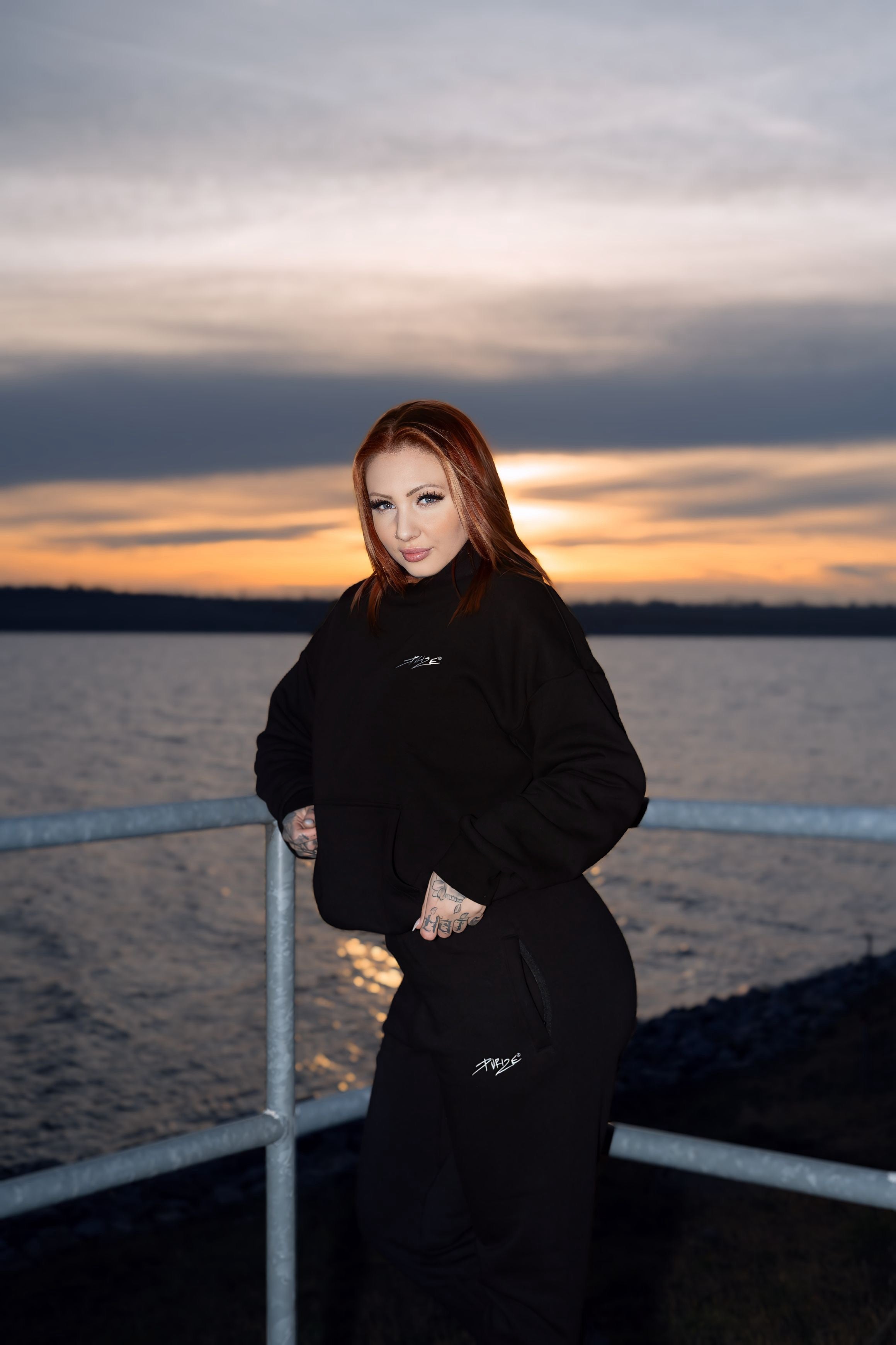 Purize Hoodie hettegenser svart bomullsblanding
