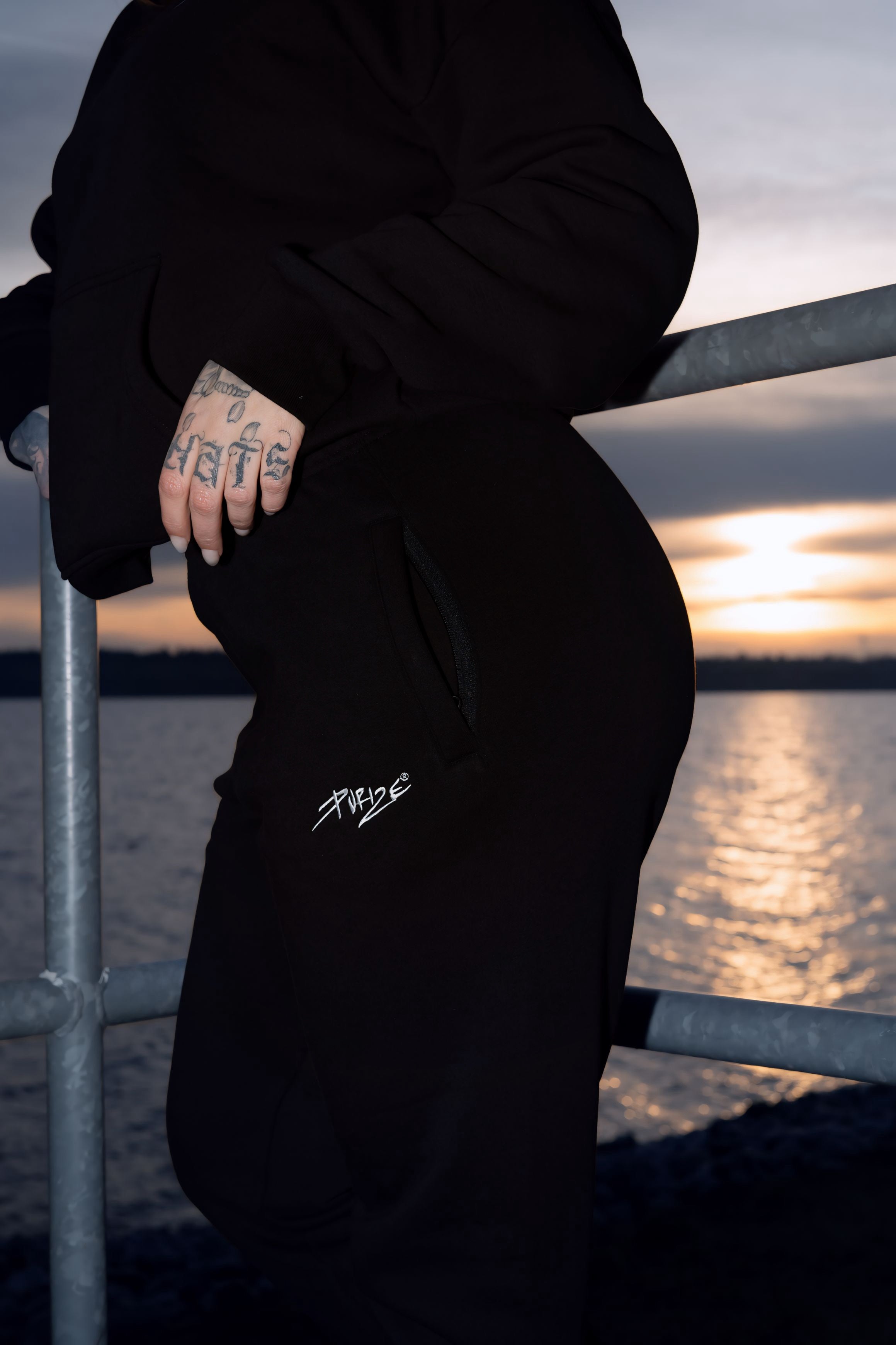 Purize joggebukse svart myk streetwear