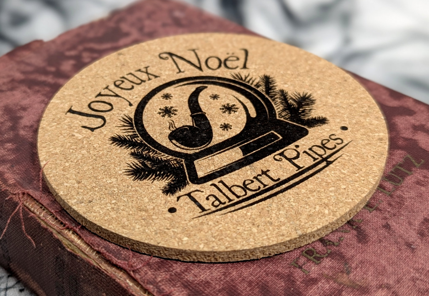 Talbert Christmas Coaster glassbrikke Joyeux Noël
