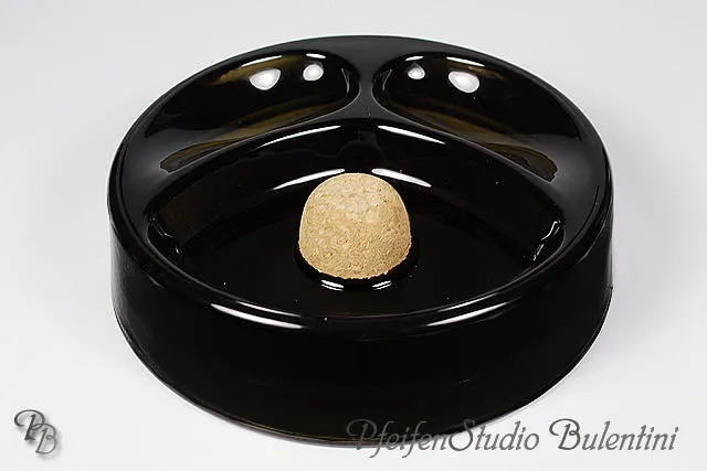 Bulentini York pipeaskebeger svart glass 2 holder