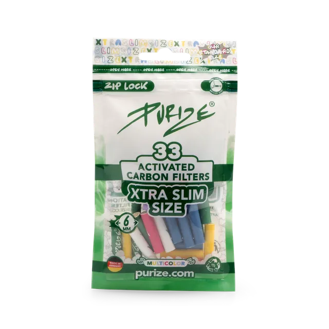 Purize XTRA Slim kullfilter 6mm 33 stk multicolor