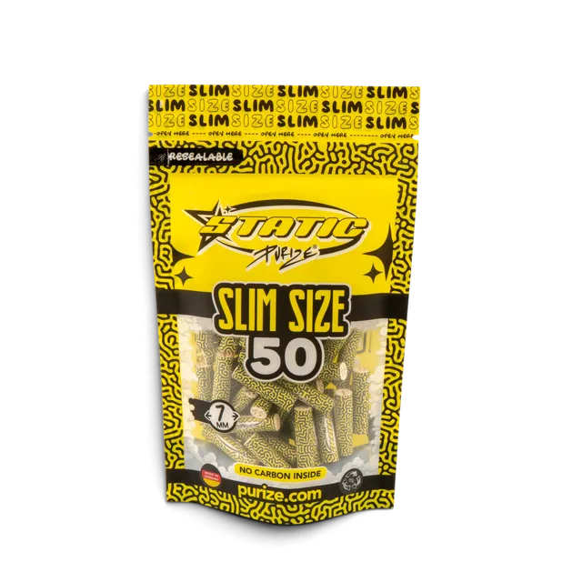 Purize Static Slim Size 7 mm filter uten kull 42-pakning