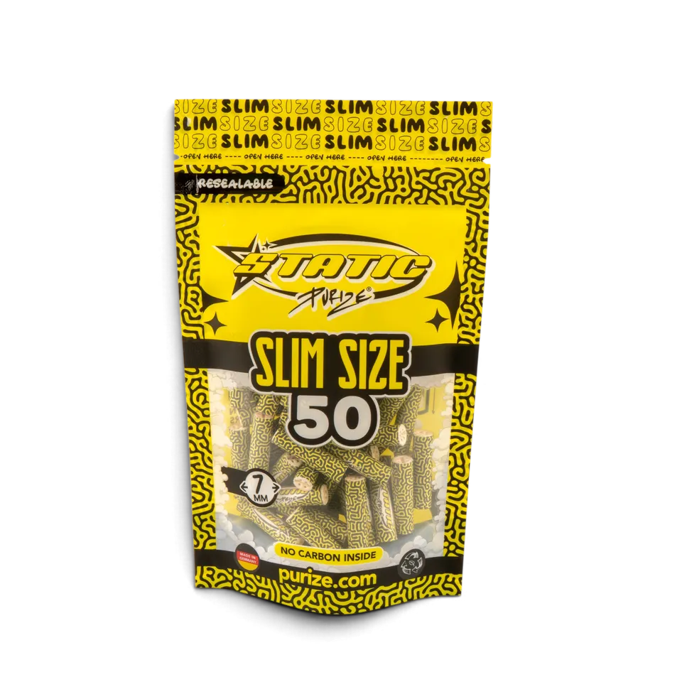Purize Static Slim Size 7 mm filter uten kull 42-pakning