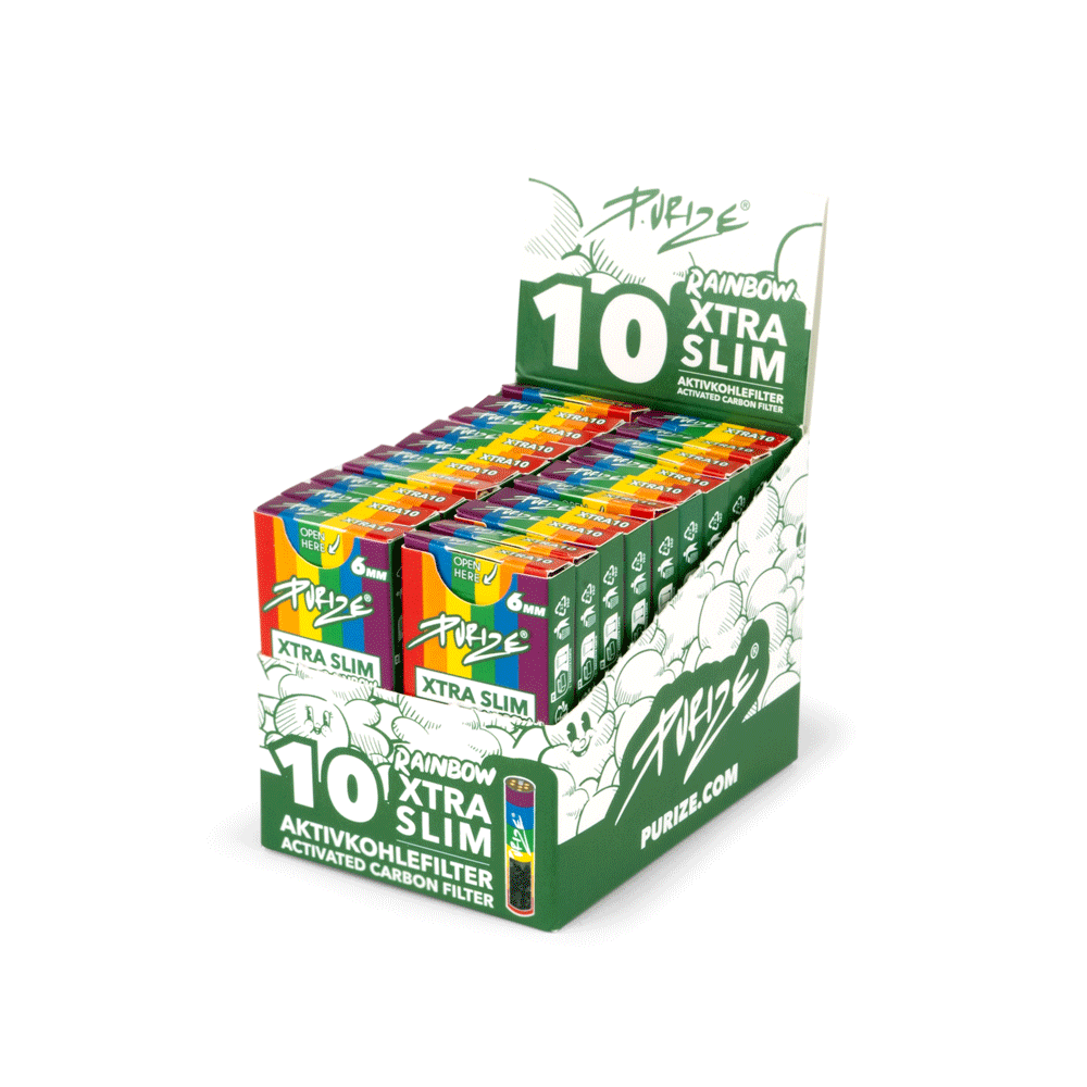 Purize XTRA Slim kullfilter hvit 20x10 stk
