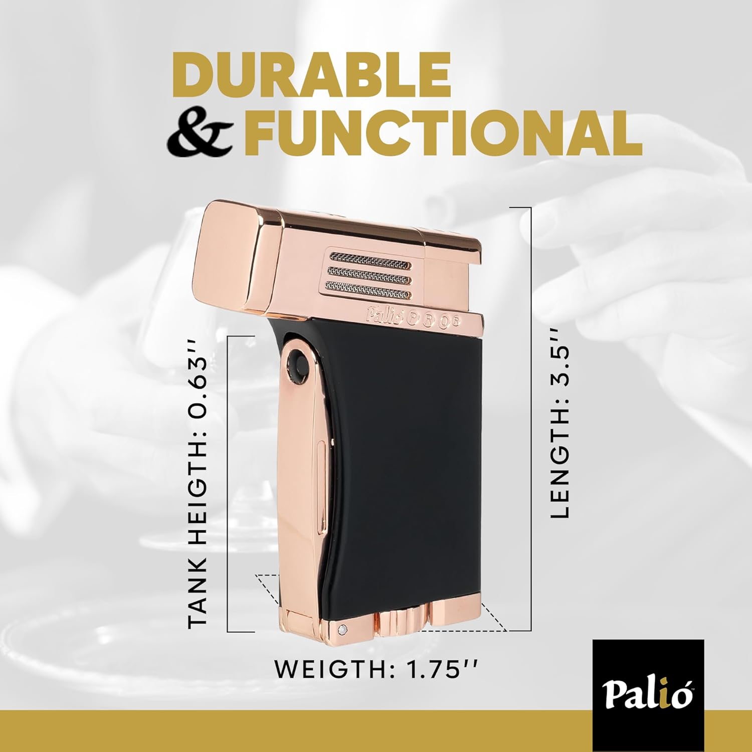 Palió PRO Scorpius sigarlighter svart single-jet med punch