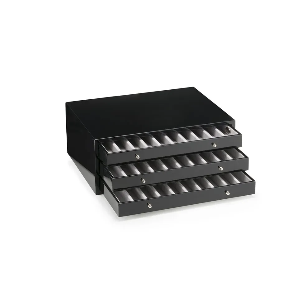 Morici Firenze Black Box oppbevaringsboks svart 3 skuffer