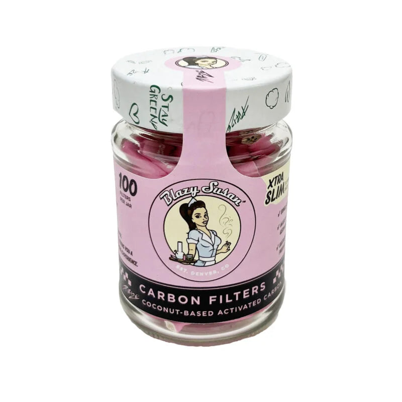 Purize Jar 100 XTRA Slim kullfilter på glass rosa