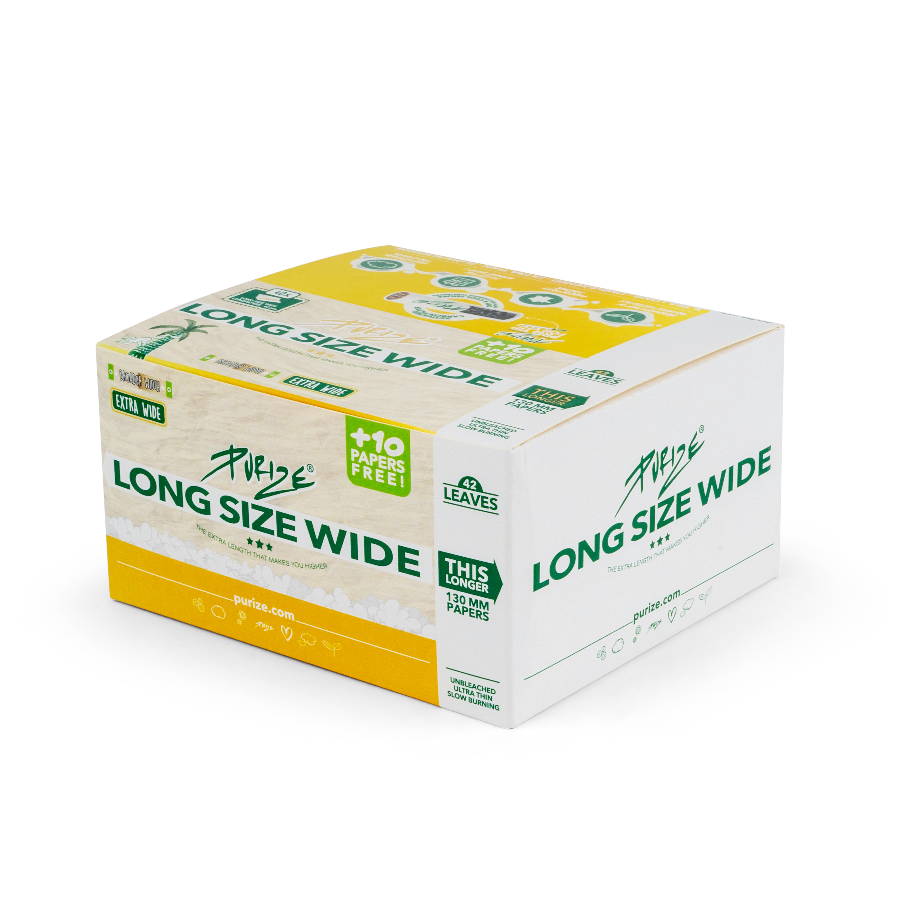 Purize Long Size Wide rullepapir ubleket 40 pk