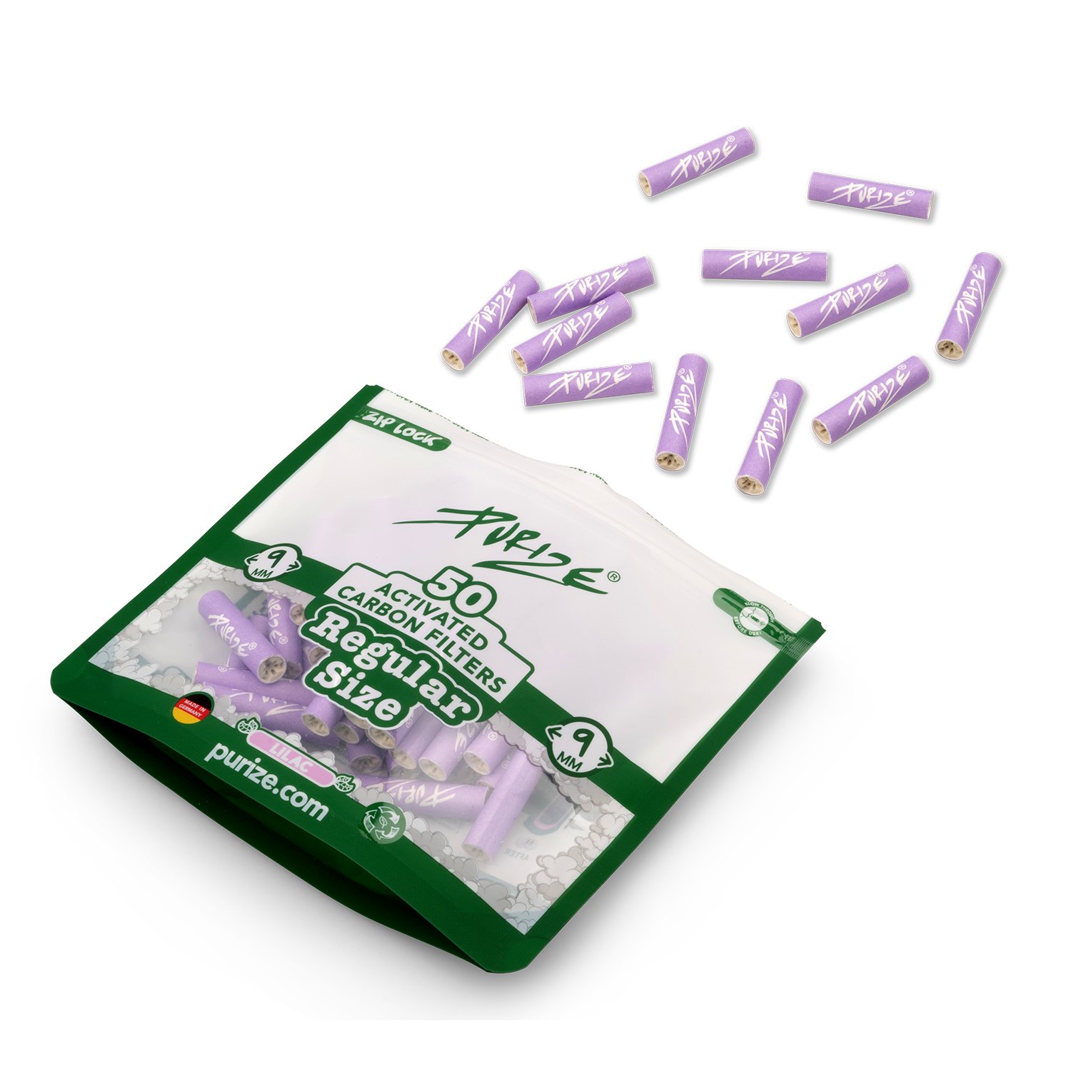 Purize Regular Size kullfilter 50 stk 9 mm nøytral smak